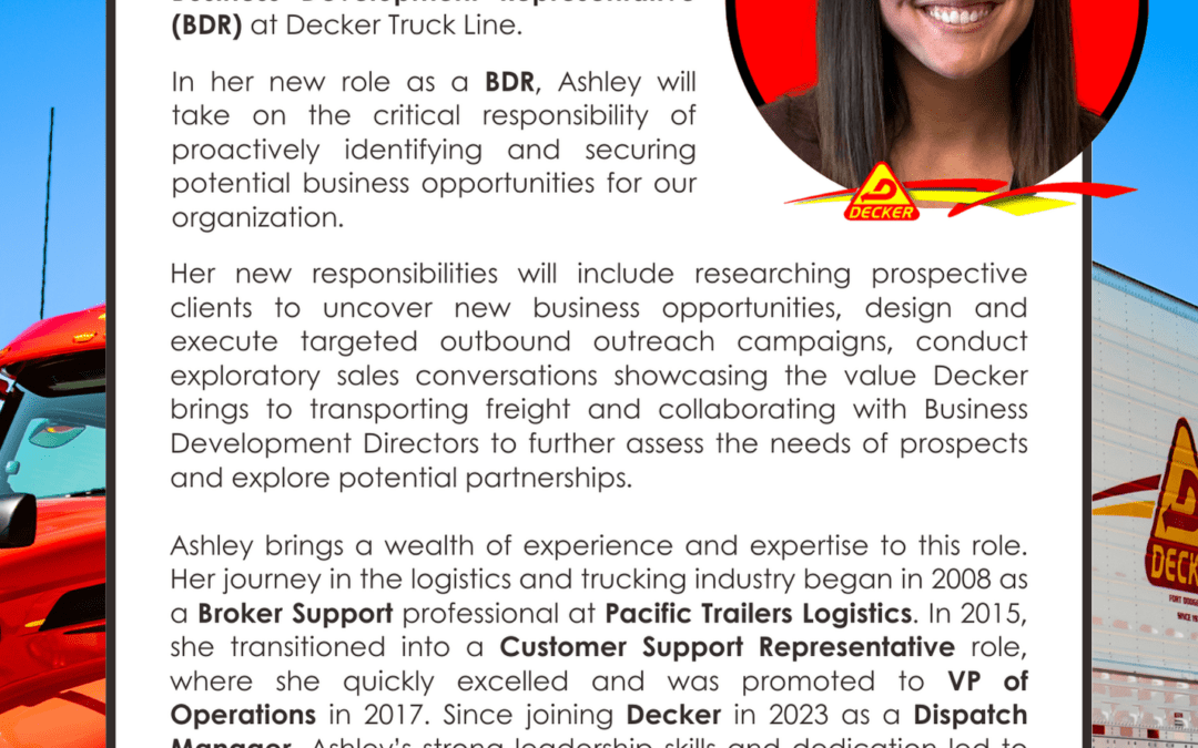 Congratulations to Ashley Madison on her New Role here at DTL